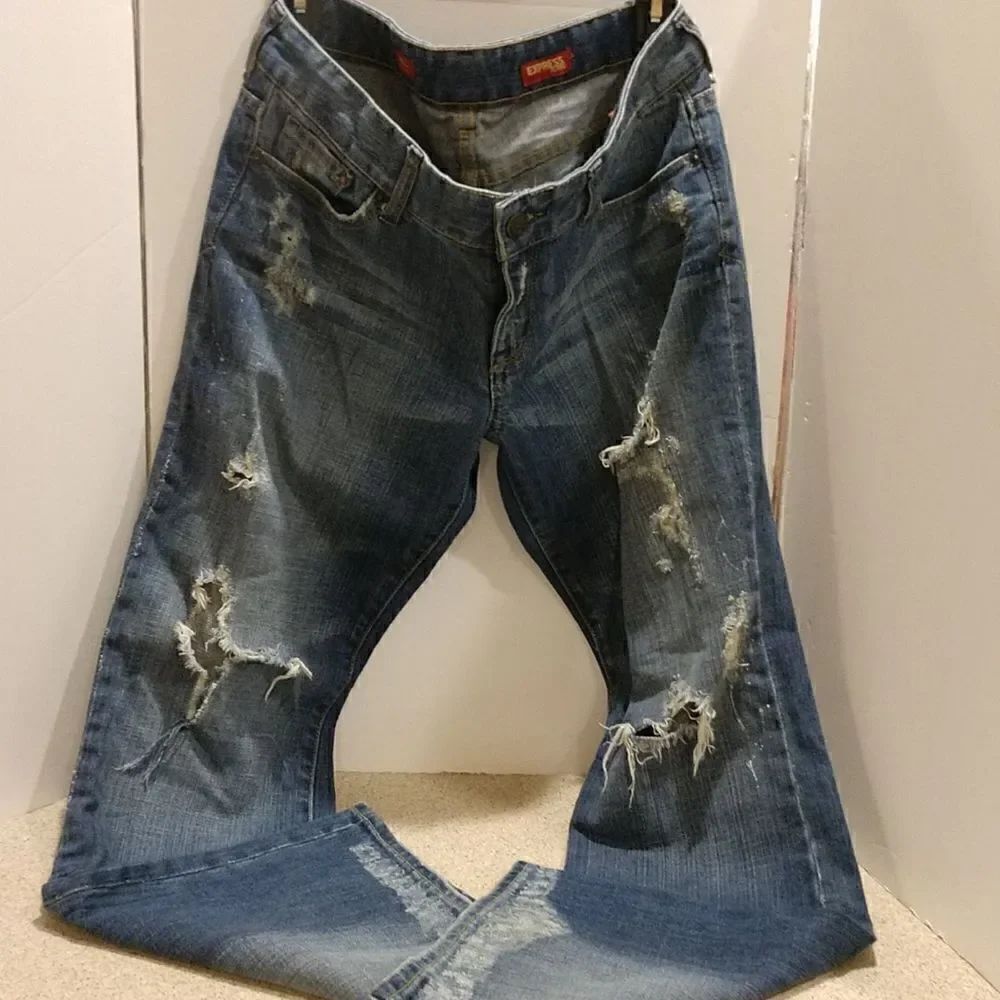Stella Distressed Express Jeans Size 8 - Picture 3 of 8